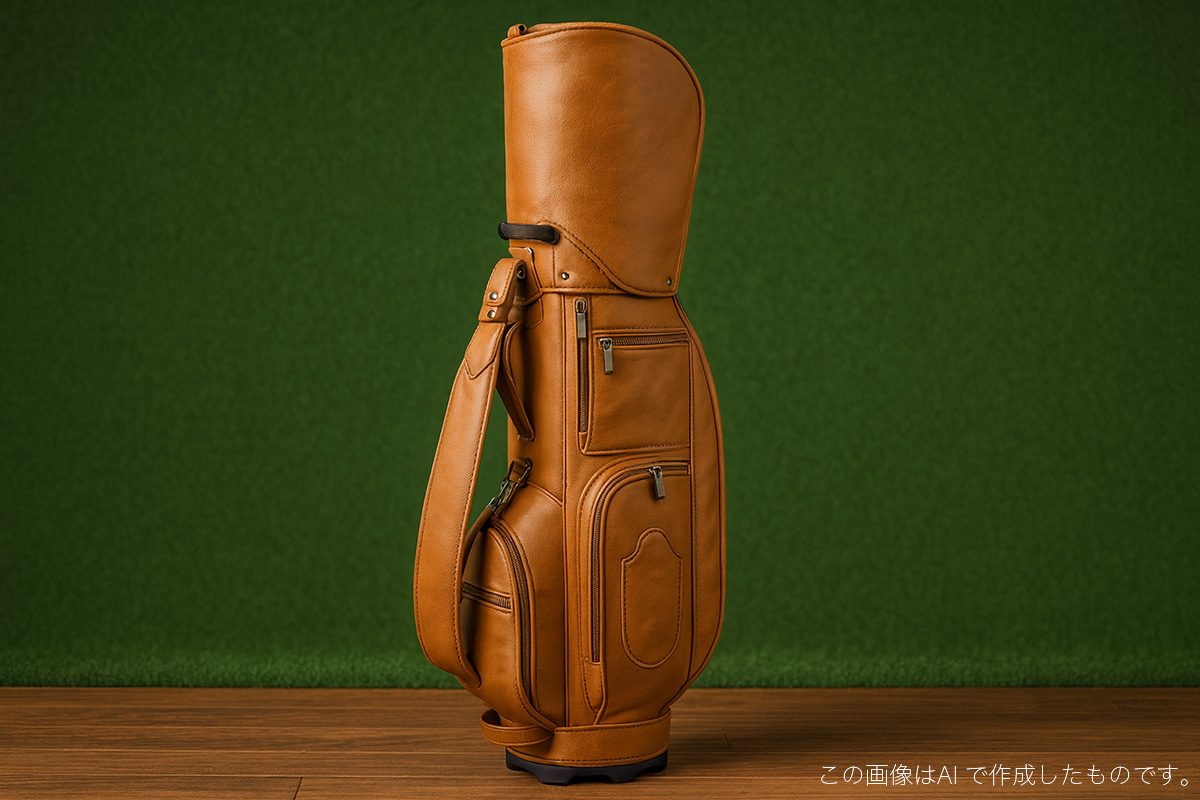 蛇革 本革 キャディバッグ ゴルフバッグ キャディバッグ】本革x帆布 WINWIN SPIRITS BAG GD Ver.[日本製